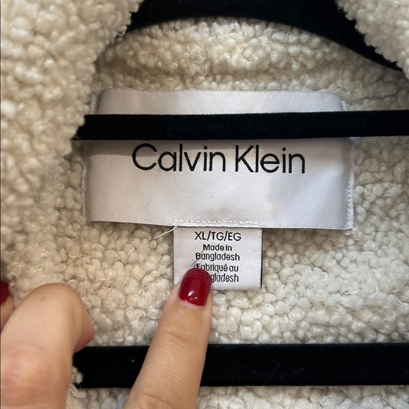 Calvin‎ Klein Men’s Denim Jean Sherpa Lined Trucker Jacket Size XL - Picture 3 of 4